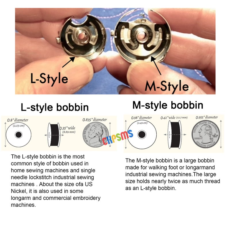 CKPSMS Brand -Bobbin Case Springs (No-Back-Lash) Work for M Style Bobbin case with Diameter 1"(25.4mm) Compatible with/Replacement for JUKI Brand Singer Brand Walking Foot Type Sewing Machine(20PCS) - Image 4